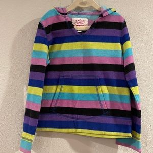 1989 Place multicolored striped girls hoodie, size M 7/8